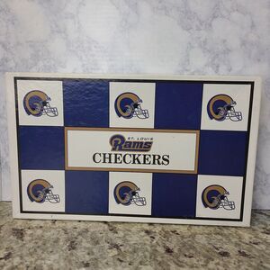 Vintage ST. LOUIS RAMS vs 49ers Checkers Game Set Rare!